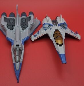 Blue and White Space Fighter Toy Set Pixar Airplane